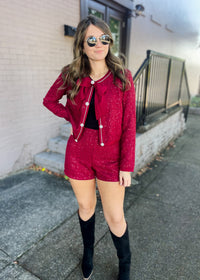 From Here On Tweed Two Piece Set