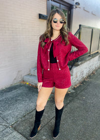 From Here On Tweed Two Piece Set