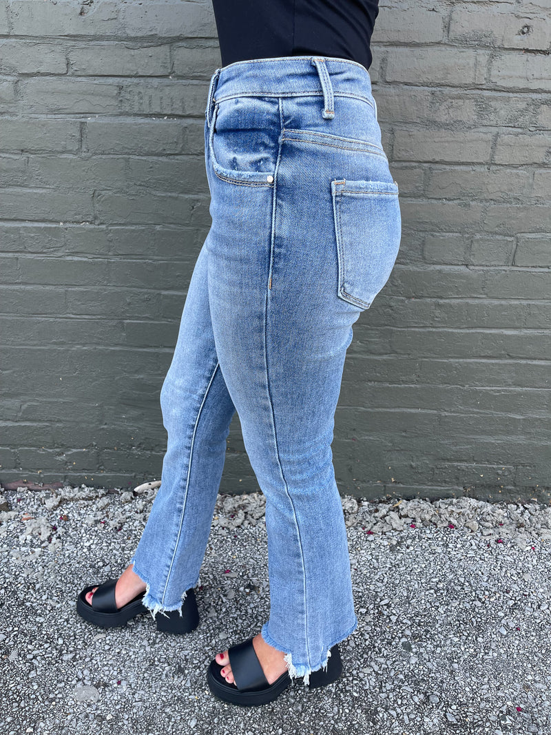 Into the Clouds High Rise Cropped Jeans (0-3XL)