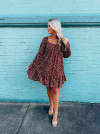 All Dolled Up Dress-Brick