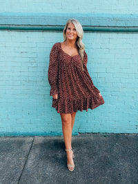 All Dolled Up Dress-Brick