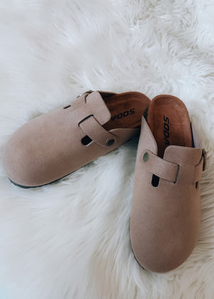 Sweet Thoughts Suede Clogs