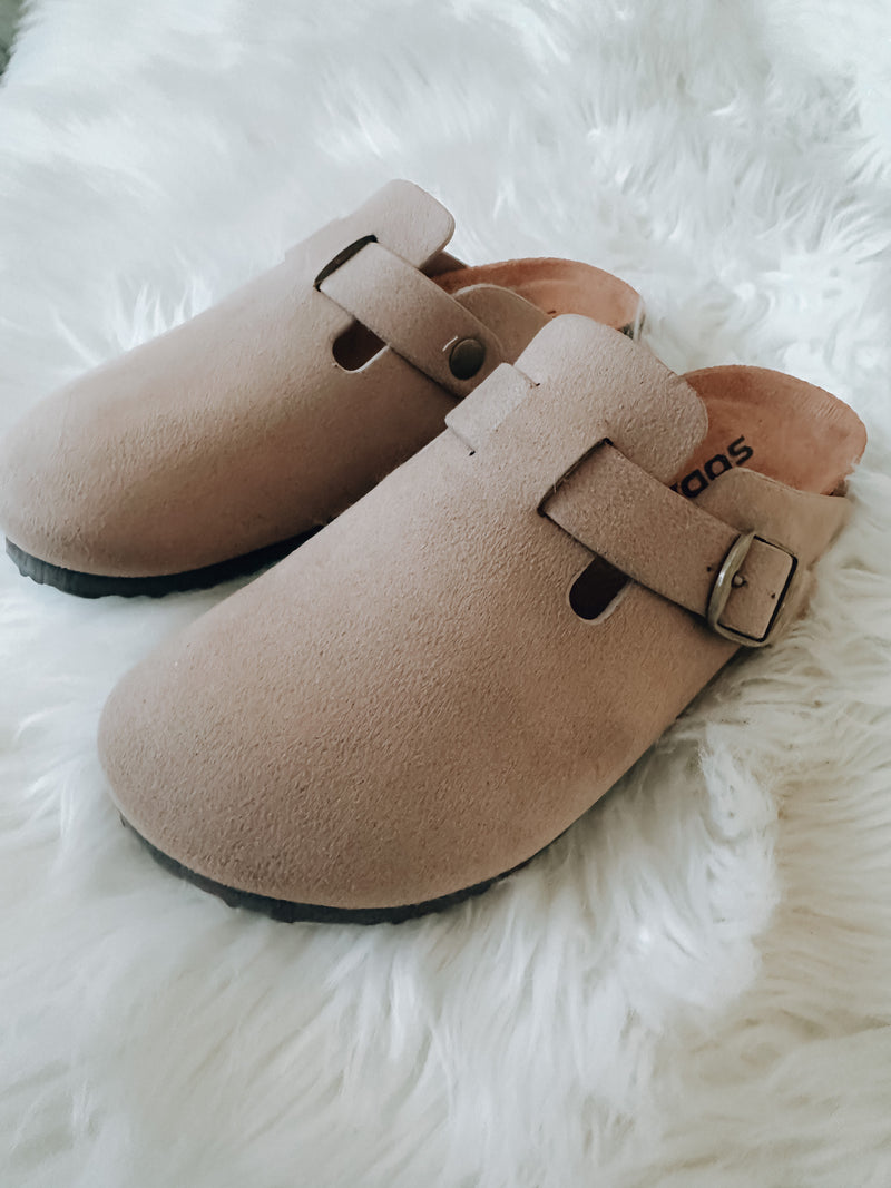 Sweet Thoughts Suede Clogs