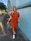 Always Carefree Dress- Rust