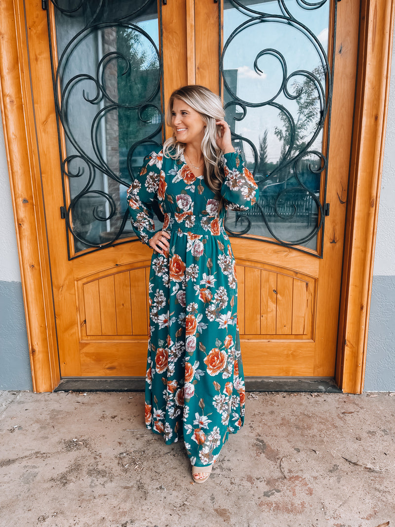 Right On Time Floral Maxi Dress