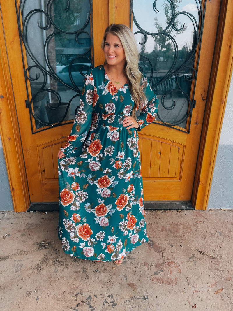 Right On Time Floral Maxi Dress