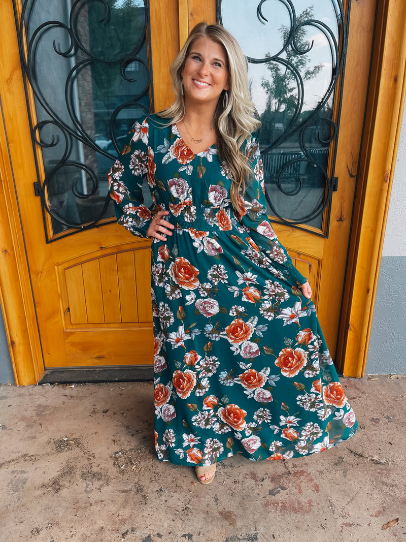 Right On Time Floral Maxi Dress