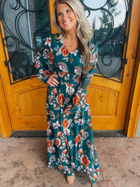 Right On Time Floral Maxi Dress