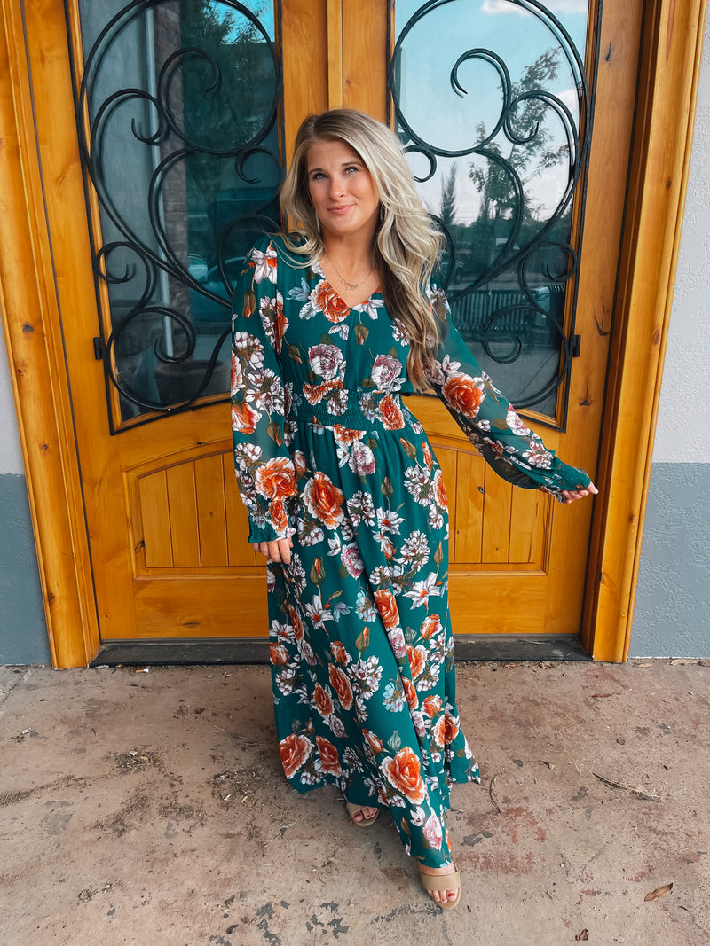 Right On Time Floral Maxi Dress