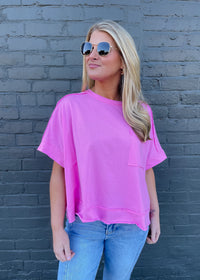 Let's Get Started Oversized Crop Tee