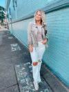 Dropping By High Waisted Distressed Jeans- Ivory