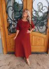 Believing In You Rust Midi Dress