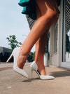 Graceful Glamour White Pearl Heels