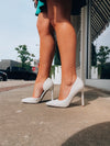 Graceful Glamour White Pearl Heels