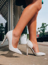 Graceful Glamour White Pearl Heels