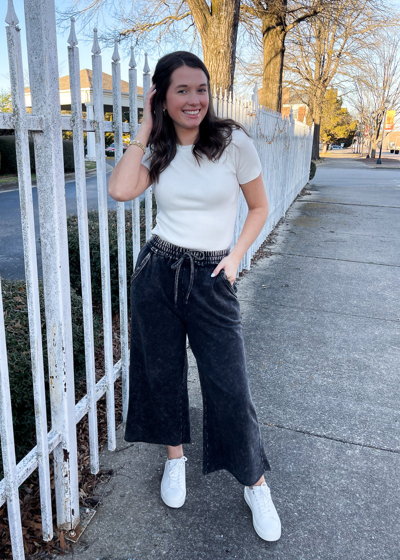 Finding Comfort Acid Wash Pants