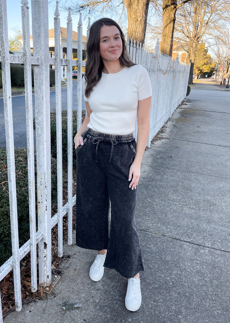 Finding Comfort Acid Wash Pants