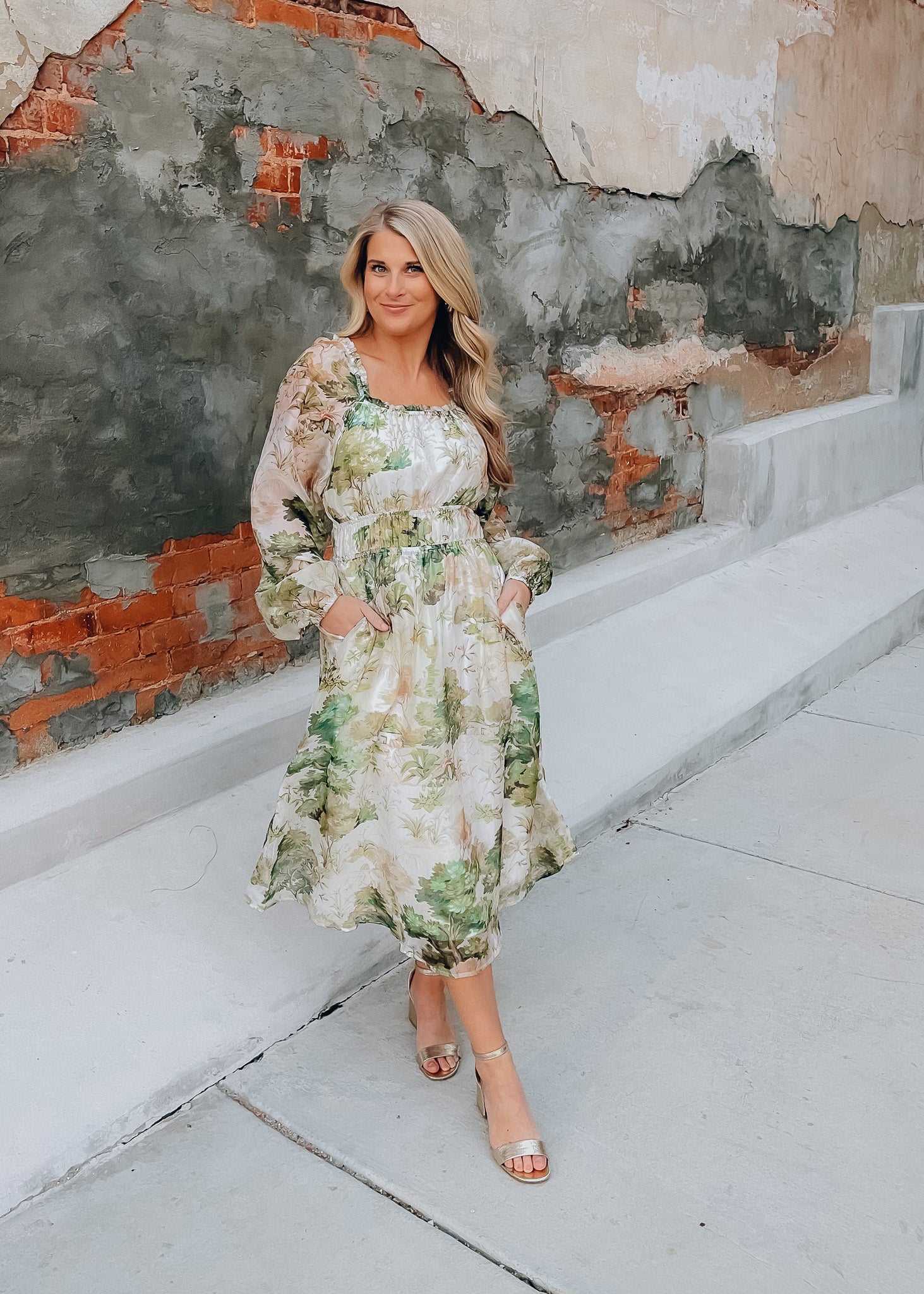 rustic midi dress Strappy rustic midi dress