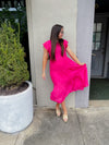 Falling For You Hot Pink Midi Dress (S-3XL)