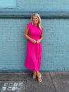 Falling For You Hot Pink Midi Dress (S-3XL)