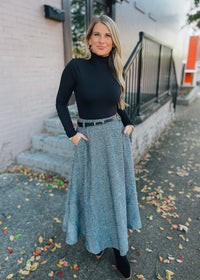 Check Your Style Woven Midi Skirt