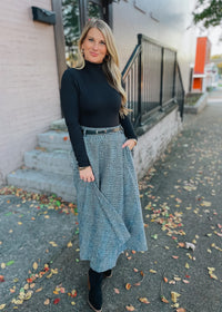 Check Your Style Woven Midi Skirt