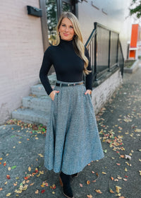 Check Your Style Woven Midi Skirt