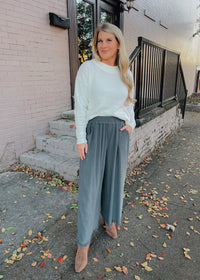 Steal The Show Charcoal Linen Pants