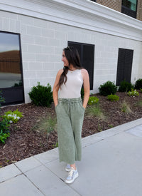 Don't Sweat It Acid Wash Wide Leg Pants (S-XL)