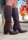 Stand Corrected Brown Leather Boots