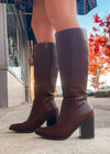 Stand Corrected Brown Leather Boots