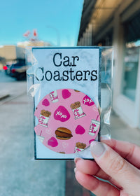 Chick Fil A Girlie Car Coasters