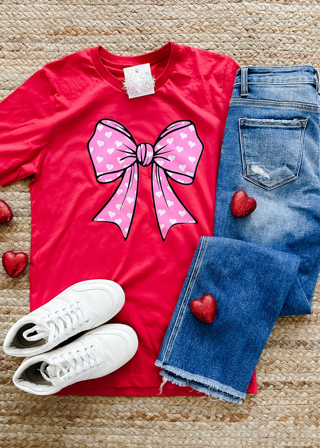 Heart Bow Graphic Tee (S-2XL)