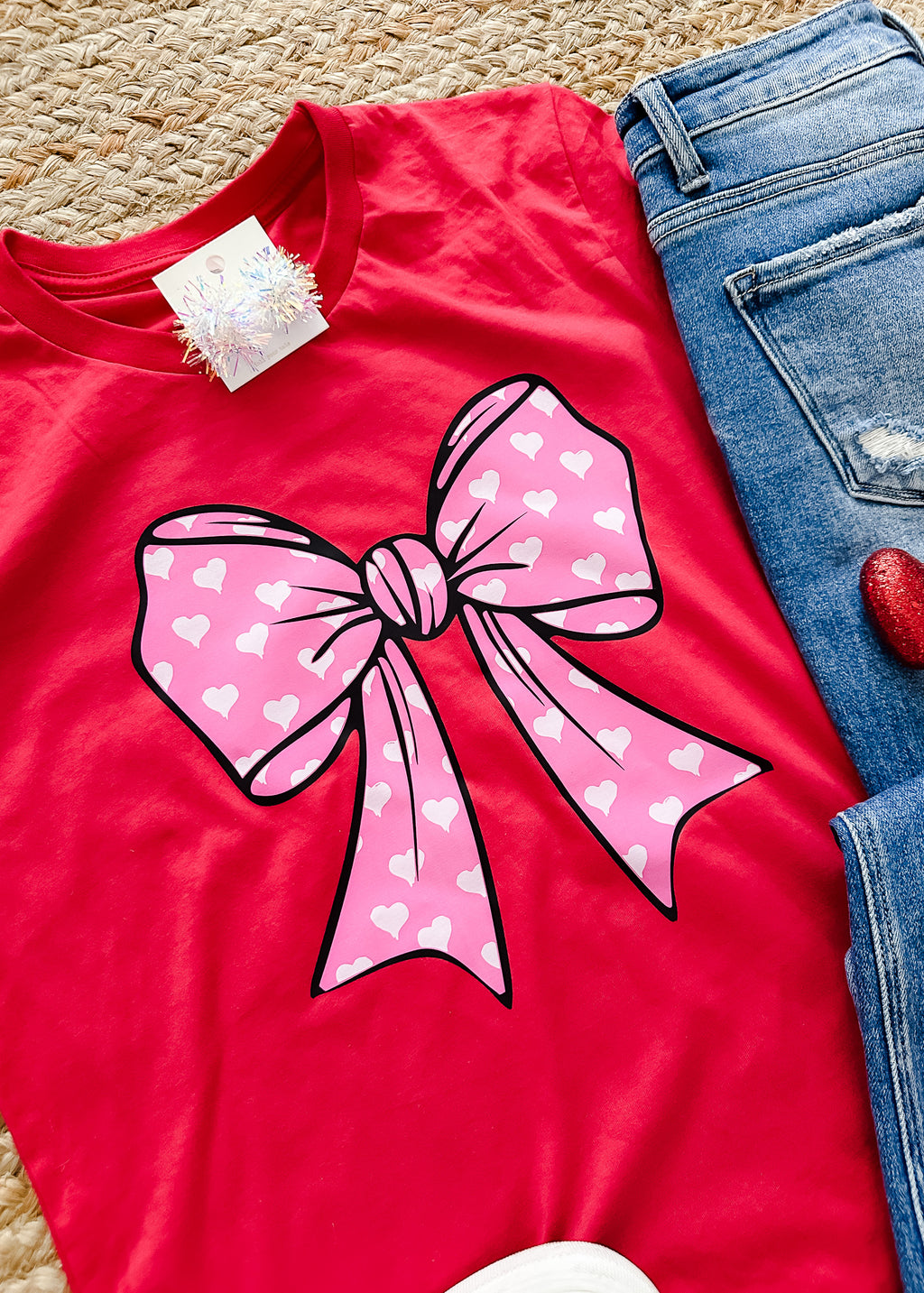 Heart Bow Graphic Tee (S-2XL)