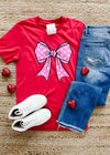 Heart Bow Graphic Tee (S-2XL)