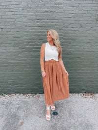 Confident Strides Midi Skirt