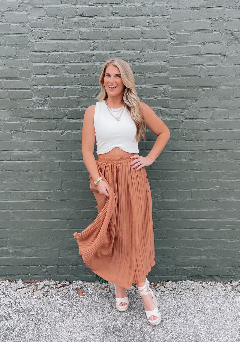 Confident Strides Midi Skirt