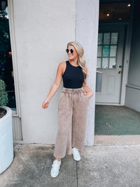 Don't Sweat It Acid Wash Wide Leg Pants (S-XL)