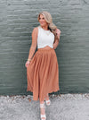 Confident Strides Midi Skirt