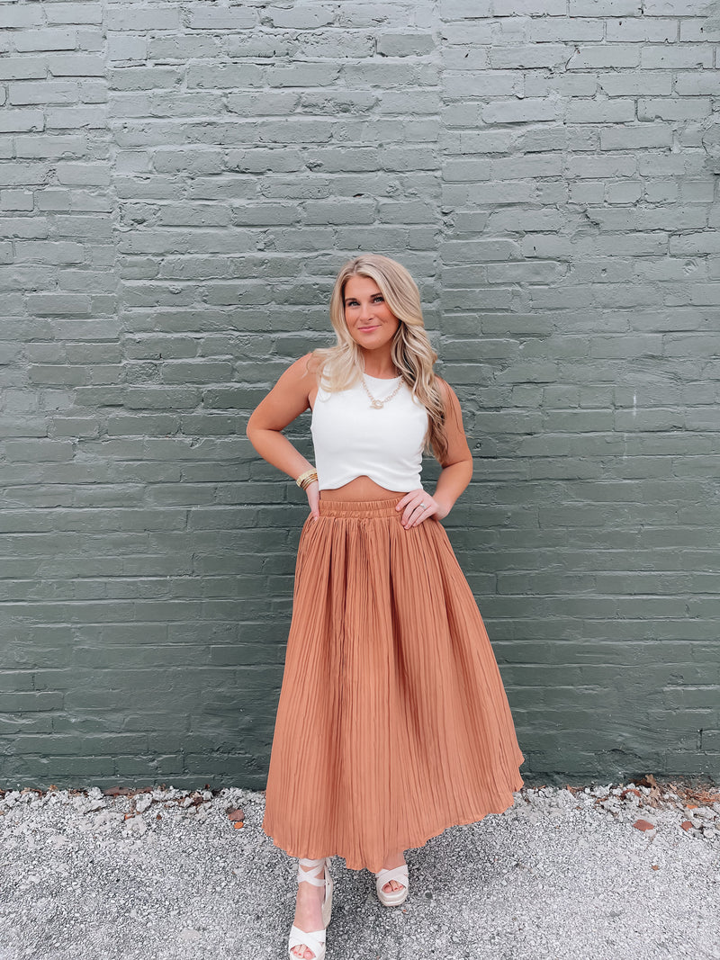 Confident Strides Midi Skirt