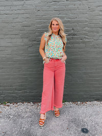 Pocketful of Fun Times High Rise Jeans- Salmon