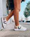 Experience the power of our Authentic Power Sneakers! These shoes have everything you need: comfortable memory foam insole, classic lace-up closure, and charming bronze sequin detailing. Plus, they come in an eye-catching combination of nude and bronze colors. Leave ‘em starstruck!
