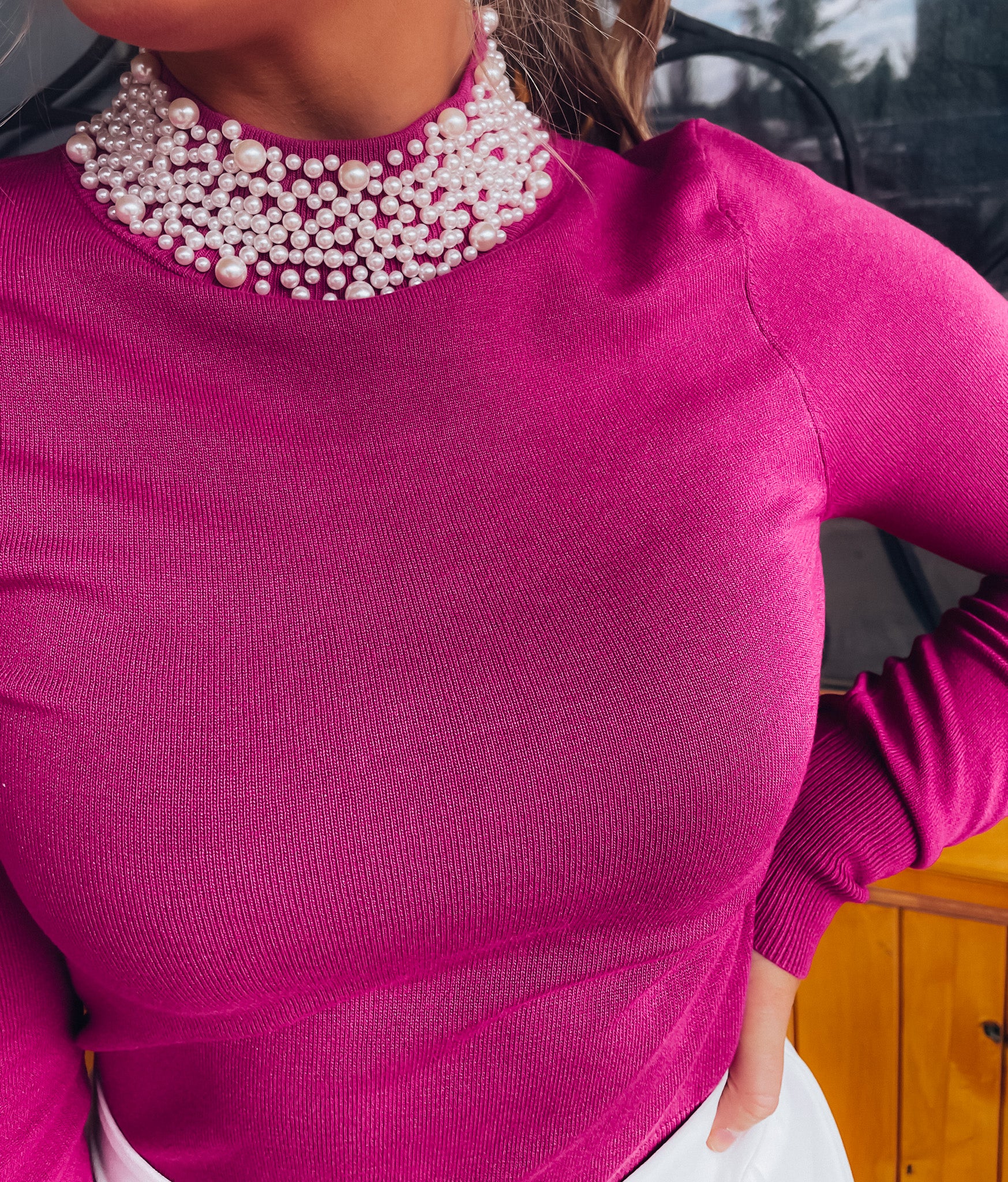 ニット+セーター HER LIP TO Pearl Necklace Knit Pullover Her lip to - Herlipto Pearl Necklace Knit Pulloverの通販 by さなな