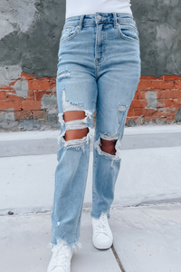 Where Ever You May Go Straight Leg Risen Jeans
