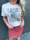 Flannels, Pumpkins, Bonfires Graphic Tee (S-2XL)