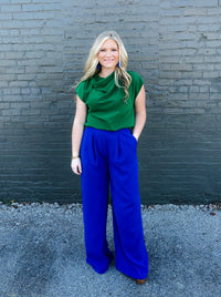 Straight To Business Pants- Royal Blue