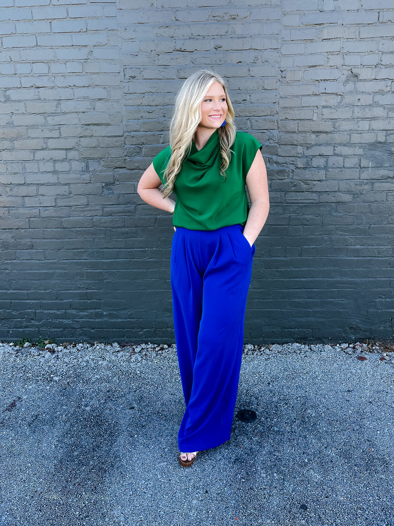 Straight To Business Pants- Royal Blue