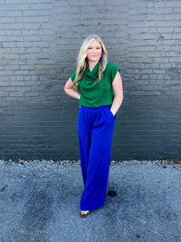 Straight To Business Pants- Royal Blue