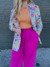 Straight To Business Pants - Magenta