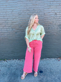 Pocketful of Fun Times High Rise Jeans- Salmon